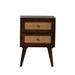 Beachcrest Home™ Eustace 25" Tall 2 - Drawer Solid Wood Nightstand Wood in Brown | 25 H x 18 W x 14 D in | Wayfair 478BE40975E84345B67D87DF4084E07C