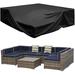 Arlmont & Co. Water Resistant Patio Sectional Cover For Outdoor Furniture in Black | 28 H x 64 W x 126 D in | Wayfair