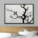 SIGNLEADER Framed Canvas Print Wall Art Tree Silhouette & Gray Background Nature Plants Illustrations Impressionism Scenic Black & For Living Canvas | Wayfair