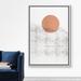 SIGNLEADER Framed Canvas Print Wall Art Spray Paint Grid Over Orange Sphere Geometric Shapes Illustrations Art Mid-Century Modern Multicolor For Livin Canvas | Wayfair