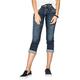 Silver Jeans Damen Suki Mid Rise Capri Jeans, Dark Denimotion, 34 Regular