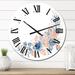 Designart 'Blue And Pink Peony Romantic Bouquet' Traditional wall clock