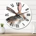 Designart 'Portrait Of Grey Hare Rabbit' Traditional wall clock
