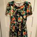 Lularoe Dresses | Lularoe Floral Dress | Color: Black/Orange | Size: M