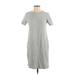 Cloth & Stone Casual Dress - Shift: Gray Print Dresses - Women's Size X-Small