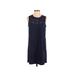 Old Navy Casual Dress - Shift High Neck Sleeveless: Blue Print Dresses - Women's Size Small Petite