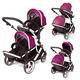 Kids Kargo Hybrid Double Tandem Pushchair (Raspberry)