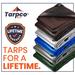 Tarpco Safety 10 ft. x 10 ft. 10 Mil Heavy Duty Polyethylene Tarp, Waterproof, Rip & Tear Proof Aluminum in White | 1 H x 10 W x 10 D in | Wayfair