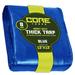 Core Tarps 12 ft. x 12 ft. 8 Mil Heavy Duty Polyethylene Tarp, Waterproof, Rip & Tear Proof Aluminum in Blue | 1 H x 12 W x 12 D in | Wayfair