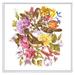 East Urban Home Vintage Greeting Card w/ Spring, Summer Flowers - Traditional Canvas Wall Art Print Canvas in White | 36 H x 36 W x 1 D in | Wayfair