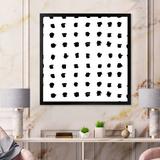 East Urban Home Geometric Pattern Of Black Polka Dots On White - Patterned Canvas Wall Art Print Canvas in Black/Green/White | Wayfair