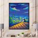 East Urban Home Moon Night Cat & Moon City Scene - Print on Canvas Metal in Blue | 32 H x 16 W x 1 D in | Wayfair 16004B4FF6BE47929EF3708A361CC661