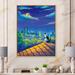 East Urban Home Moon Night Cat & Moon City Scene - Print on Canvas Metal in Blue | 32 H x 24 W x 1 D in | Wayfair 381BA0E6014A49F0A3C74DE88676BA53