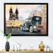 East Urban Home Old Retro Car on the Old Town Square in Prague - Print on Canvas Plastic in Black | 34 H x 44 W x 1.5 D in | Wayfair