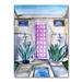 East Urban Home Pink Door of Tropical House - Painting on Canvas Metal in Green/Pink | 32 H x 24 W x 1 D in | Wayfair