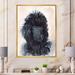 East Urban Home Portrait of the Black Poodle Puppy w/ Curly Coat - Print on Canvas Metal in Black/Pink | 32 H x 16 W x 1 D in | Wayfair