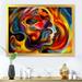 East Urban Home Face Emerging from Strokes of Red & Yellow - Painting on Canvas Metal | 24 H x 32 W x 1 D in | Wayfair