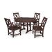 POLYWOOD® Braxton 5-Piece Nautical Trestle Arm Chair Outdoor Dining Set Plastic | 48 W x 48 D in | Wayfair PWS509-1-MA