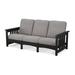POLYWOOD® Club Mission Outdoor Sofa Plastic/Olefin Fabric Included in Gray | 34.18 H x 76.5 W x 36 D in | Wayfair PWCMC71BL-145980