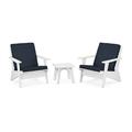 POLYWOOD® Riviera Modern Lounge 3-Piece Set Plastic in White | Outdoor Furniture | Wayfair PWS391-2-WH145991