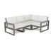 POLYWOOD® EDGE 4-Piece Modular Deep Seating Set Plastic/Olefin Fabric Included in Gray | 32 H x 85 W x 60 D in | Outdoor Furniture | Wayfair
