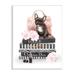 Stupell Industries French Bulldog Pink Peonies Glam Fashion Bookstack Wall Plaque Art By Ziwei Li | 15 H x 10 W x 0.5 D in | Wayfair