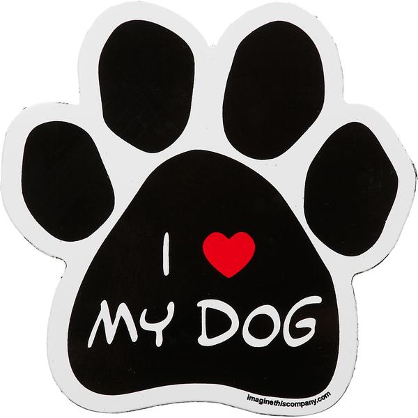 imagine-this-i-love-my-dog-paw-shaped-car-magnet,-5.5-in/