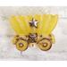 Foundry Select Rustic Western Star Cowboy Vintage Covered Wagon Decorative Wall Plug In Courtesy Accent Night Light Resin in Gray/Yellow | Wayfair