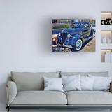 Latitude Run® Vintage Car 34 by Martin Fine Photography - Wrapped Canvas Graphic Art Canvas in Blue | 14 H x 19 W x 2 D in | Wayfair
