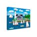 Longshore Tides Summer Lighthouse by Mark Frost - Wrapped Canvas Graphic Art Canvas in Blue/Green/White | 14 H x 19 W x 2 D in | Wayfair