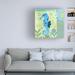 Rosecliff Heights Farida Zaman "Underwater World III" Canvas Art Canvas, Cotton in Blue/Gray/Green | 24 H x 24 W x 2 D in | Wayfair