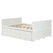 Red Barrel Studio® Tilian Full/Double Solid Wood Daybed w/ Trundle Wood in White, Size 32.24 H x 78.66 W x 57.87 D in | Wayfair