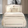 Red Barrel Studio® Twin Size Platform Bed w/ One Large Removable Drawer, Wood in White | 36.12 H x 41.32 W x 79.52 D in | Wayfair