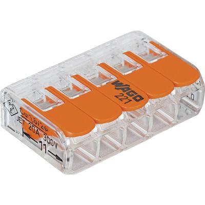 Wago - 221-415-25 221 Verbindungsklemme flexibel: 0.14-4 mm² starr: 0.2-4 mm² Polzahl: 5 25 St. Image