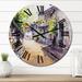 Designart 'Vintage View Of Old Europe City II' Vintage wall clock