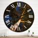 Designart 'Low Angle View Of The Trees With A Walkway' Traditional wall clock