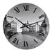 Designart 'City View Of Stockholm Sweden' Colonial wall clock