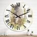 Designart 'Vintage Old Europe View X' Vintage wall clock