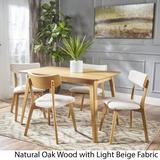 Megann Mid-Century 5-piece Wood Rectangle Dining Set by Christopher Knight Home