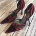 Nine West Shoes | Nine West Red Purple Burgundy Velvet Pumps | Color: Purple/Red | Size: 6.5