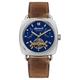 Ingersoll 1892 The Nashville Mens 43mm Automatic Watch with Blue Open Heart Dial and Tan Leather Strap I13001