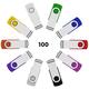 1GB USB Stick Pack, KOOTION USB Memory Stick 100Pack USB2.0 Flash Drive Swivel Design Pen Drive 1GB Memory Stick Fold Storage (100Pack, Colorful)