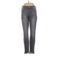 Joe's Jeans Jeans - Low Rise Skinny Leg Denim: Gray Bottoms - Women's Size 24 - Dark Wash