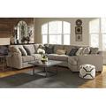 Brown Sectional - Signature Design by Ashley Pantomine 132" Wide Left Hand Facing Corner Sectional Polyester | 40 H x 132 W x 102 D in | Wayfair