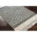 Gray/White 90 x 60 x 0.01 in Area Rug - Foundry Select Baiya Handmade Handwoven Area Rug in Polyester/Wool | 90 H x 60 W x 0.01 D in | Wayfair