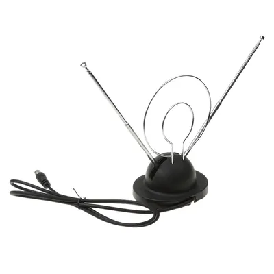 Indoor TV Antenna - VHF / UHF High-Definition TV Antenna with Rabbit Ears