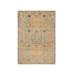 Hand Knotted Brown Transitional with Wool & Silk Oriental Rug (4'1" x 6'2") - 4'1" x 6'2"