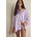 Free People Intimates & Sleepwear | Intimately Free People Night Out Sleep Shirt Top Floral Buttondown Sz S | Color: Purple | Size: S