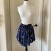 Free People Skirts | Free People Hi Lo Skater Skirt With Front Tie Nwot S | Color: Blue | Size: S