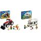 LEGO 60287 City Traktor Spielzeug, Bauernhof Set mit Minifiguren und Tierfiguren, toll als Geschenk für Jungen und Mädchen ab 5 Jahren & 60283 City Starke Fahrzeuge Ferien-Wohnmobil Spielzeug